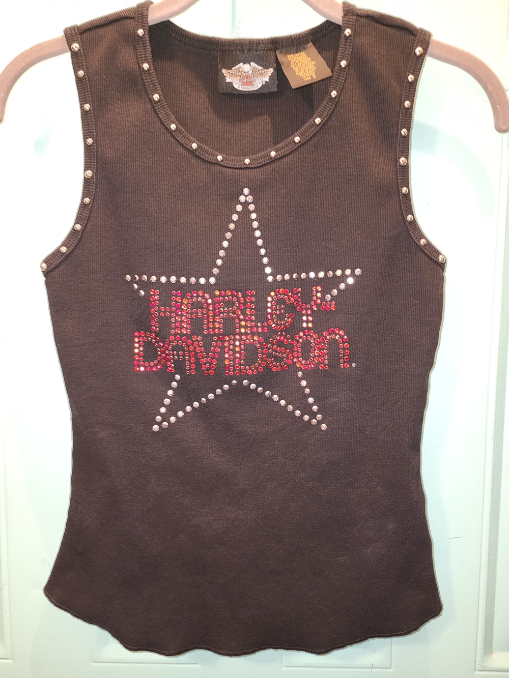 Harley-Davidson Kids Brown Studded Tank Top